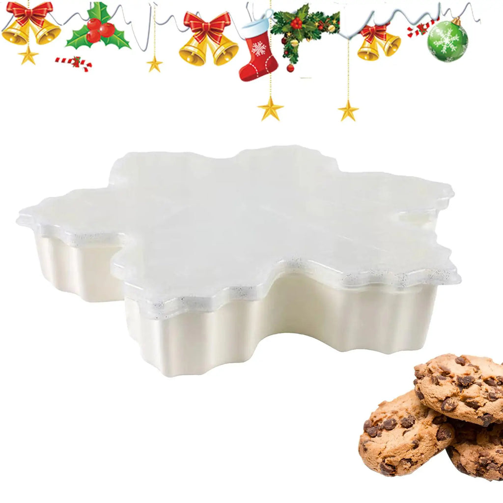 Christmas Serving Platter Snowman Tree with Lid Christmas Platters Snack Serving Tray for Cookie Candy Dessert Cheese Fruit Oasis Select
