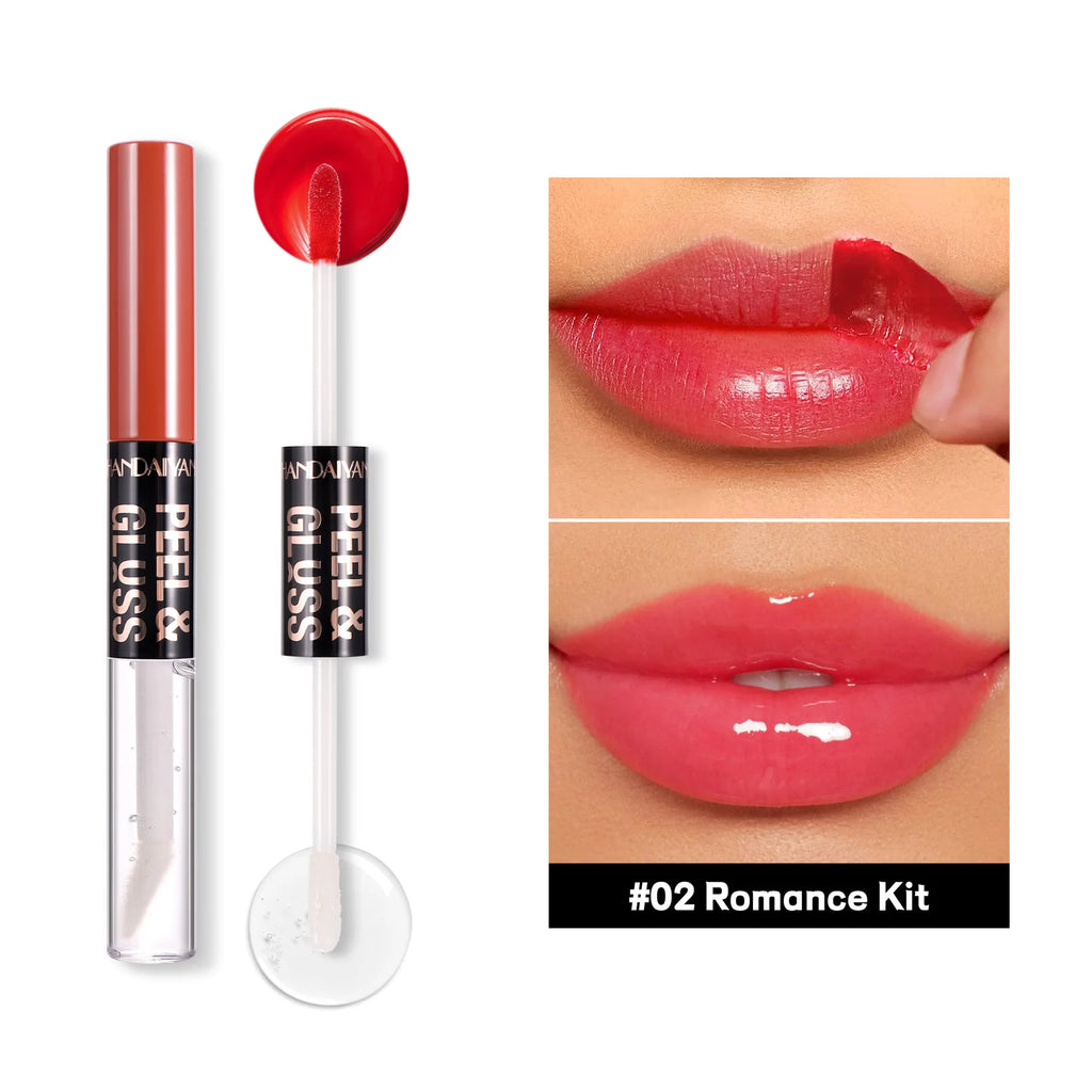 HANDAIYAN 2-in-1 Peel-Off Matte Lip Stain & Mirror Lip Gloss