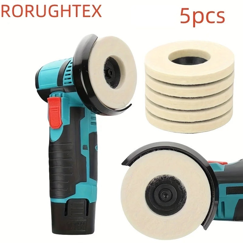 75mm Wool Polishing Wheel Pads for Angle Grinder | Metal & Glass Polishing Wheel Pads Oasis Select 5pcs