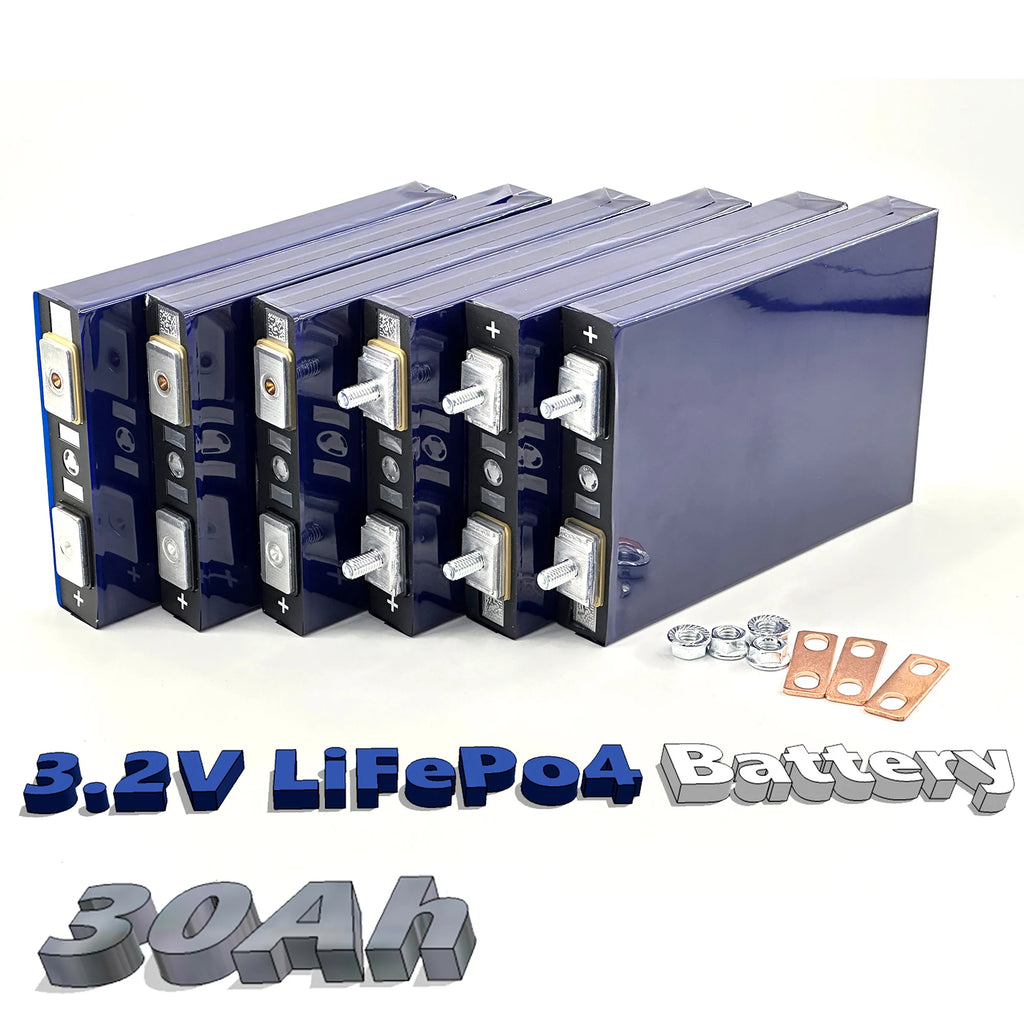 3.2V 30Ah Rechargeable LiFePO4 Battery for 4S, 12.8V, 12V, 24V, 3C, 5C Golf Carts, Offline Solar Energy Storage Oasis Select