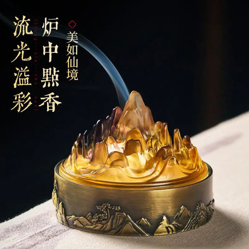 Liushan Boshan incense seal oven household agarwood sandalwood indoor creative tea ceremony incense burner decoration Oasis Select