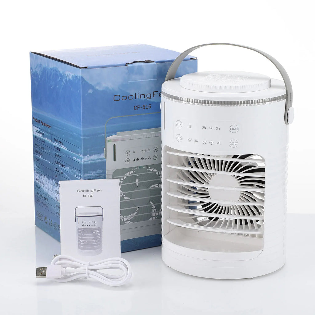 URGGU USB Desktop Misting Fan – 3-Speed Cool Air Humidifier