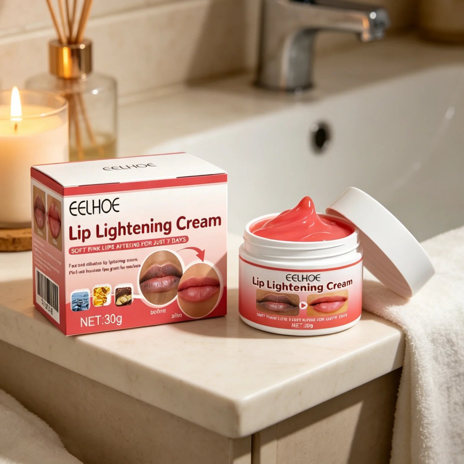 EELHOE Lip Lightening Cream – Hydrating & Brightening Balm Lip Lightening Cream Oasis Select