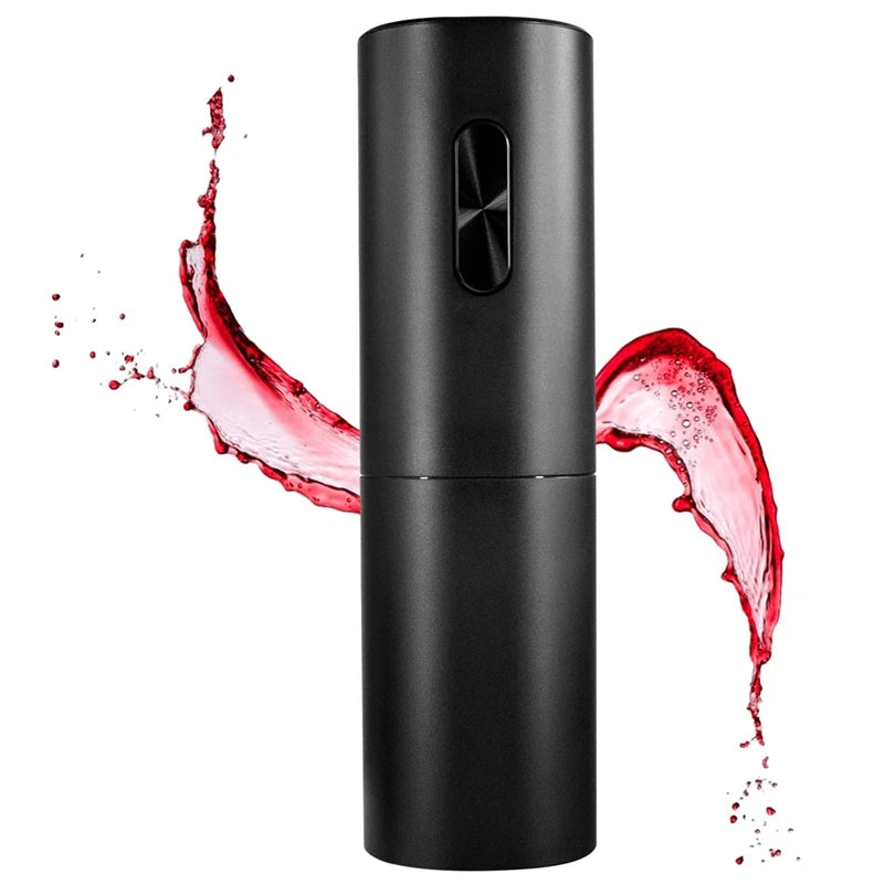 Electric Wine Opener Reusable Automatic Wine Opener Accessories For Wine Lovers Gift Home Kitchen Party Bar Wedding Oasis Select Black