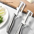 3-in-1 Stainless Steel Vegetable Peeler & Scallion Shredder