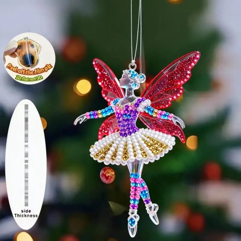 Sparkling Ballerina Acrylic Pendant | Car & Christmas Ornament