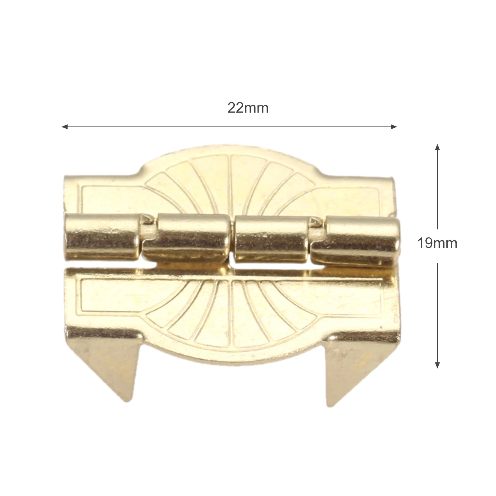 10Pcs Metal Hinges Gold Color Luggage Hinges With Legs Cabinet Hinges Decorative Hinges For Wooden Box Suitcase Hardware 22*19mm Oasis Select