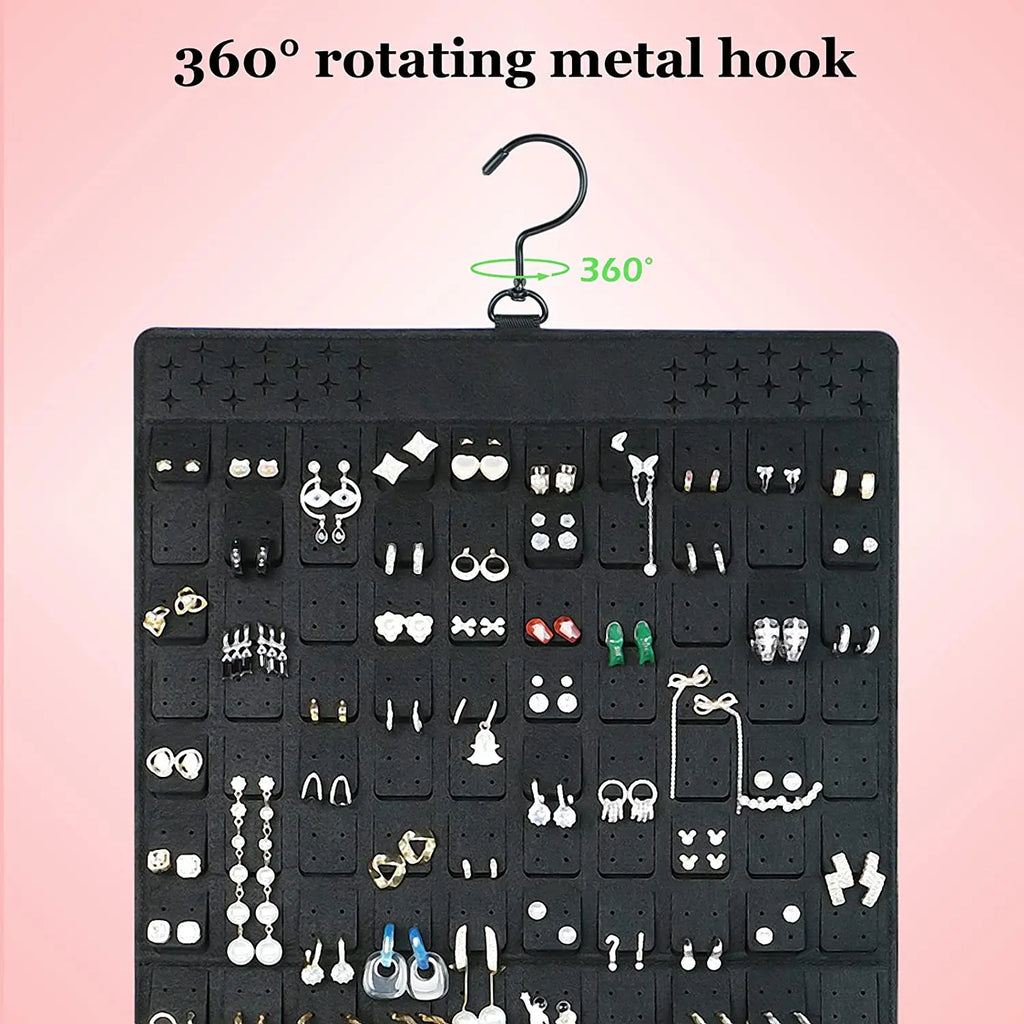 Jewelry Holder Organizer, Hanging Jewelry Organizer Dual-Sided Earring Organizer Display for 300 Pairs of Earrings and Necklace Oasis Select