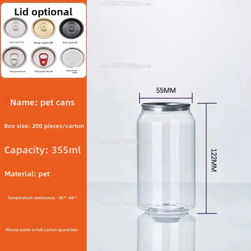 Sealed Stainless Steel Beverage Can with Lid – Milk Tea & Coffee
