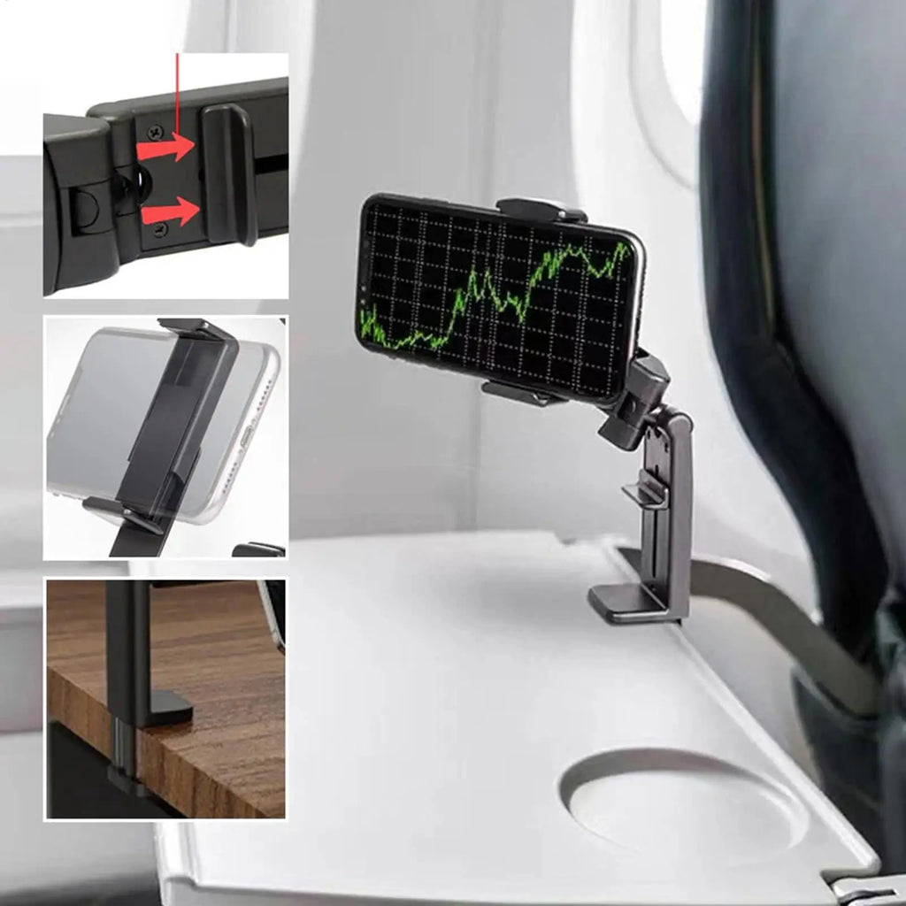 Travel Phone Stand Folding Phone Stand 360-Degree Rotatable Travel Accessories Desktop Cellphone Holder for Camping Workout Desk Oasis Select