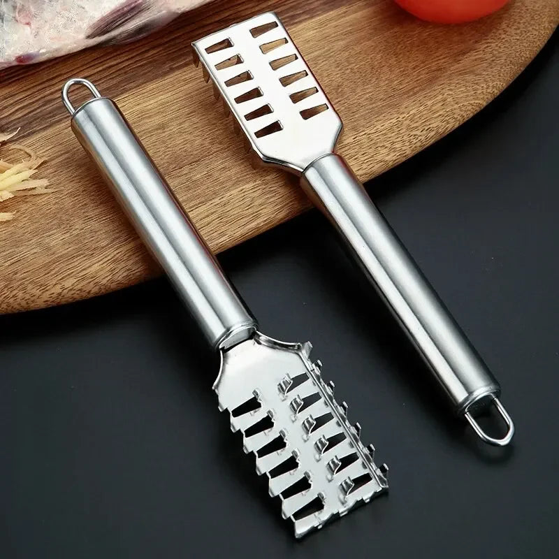 1PC Stainless Steel Fish Scale Knife Scale Scraper Sawtooth Scraping Boning Filleting Cut Scrape Dig Maw Knife Oasis Select