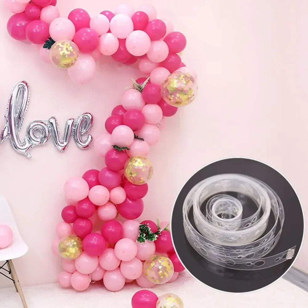 5m Plastic DIY Balloon Connect Chain Strip Wedding Arch Balloon Holder Birthday Party Balloon Rack Support Stand Oasis Select