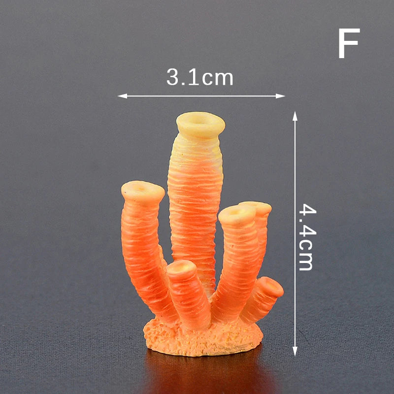 Artificial Coral Fish Tank Decoration Emulates Starfish Resin Reef Landscape Aquarium Decoration Craft Tabletop Decoration Oasis Select F
