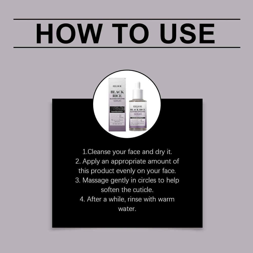 Eelhoe Black Rice Exfoliating Face Serum – Pore & Blackhead Exfoliating Face Serum Oasis Select