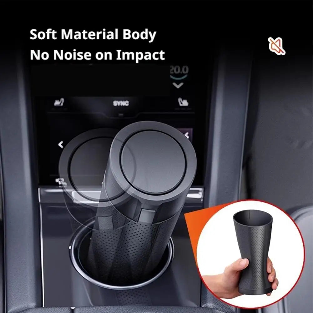Universal Car Trash Can with Lid | Portable Car Bin Organizer