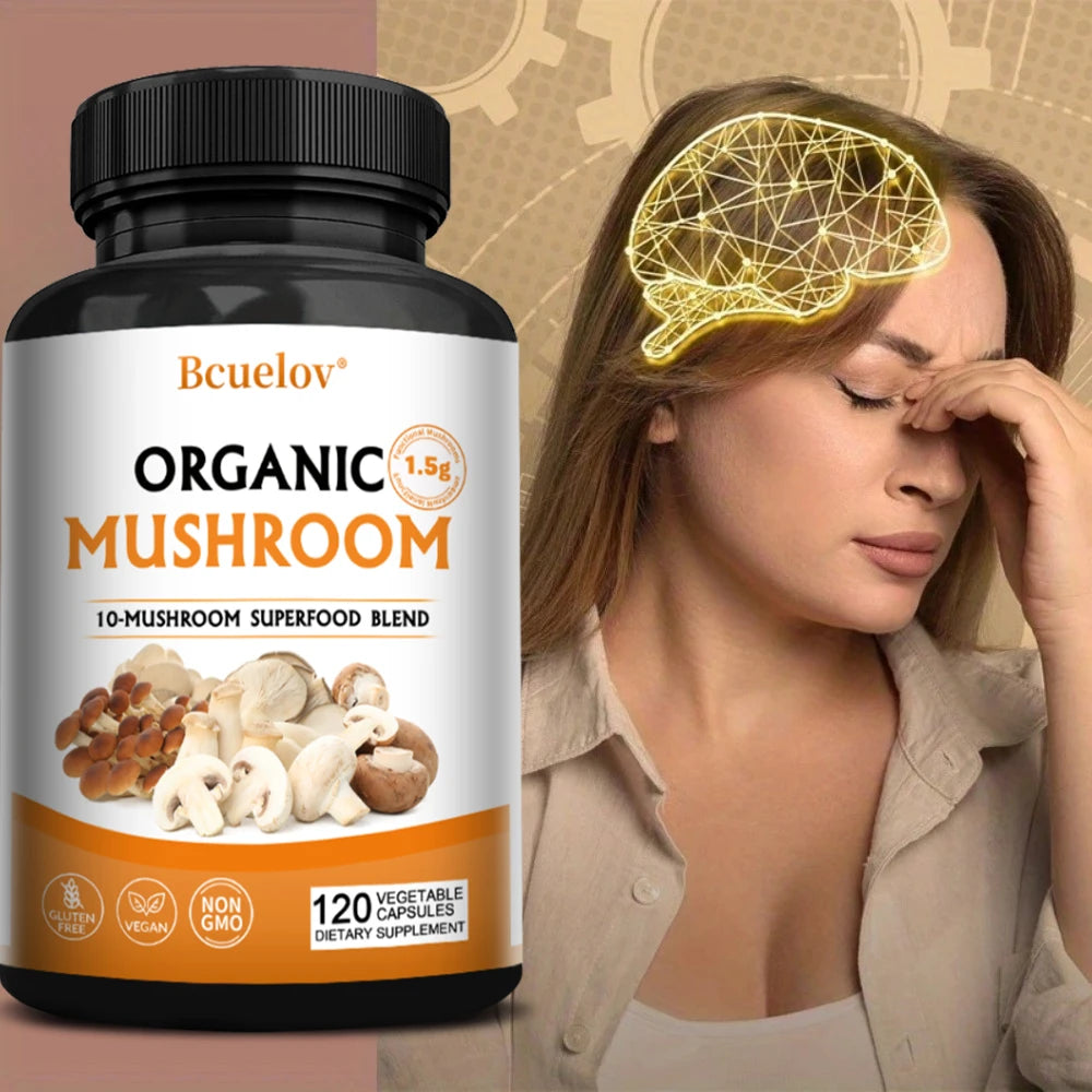 Mushroom Complex Capsules – Focus, Immunity & Memory Support