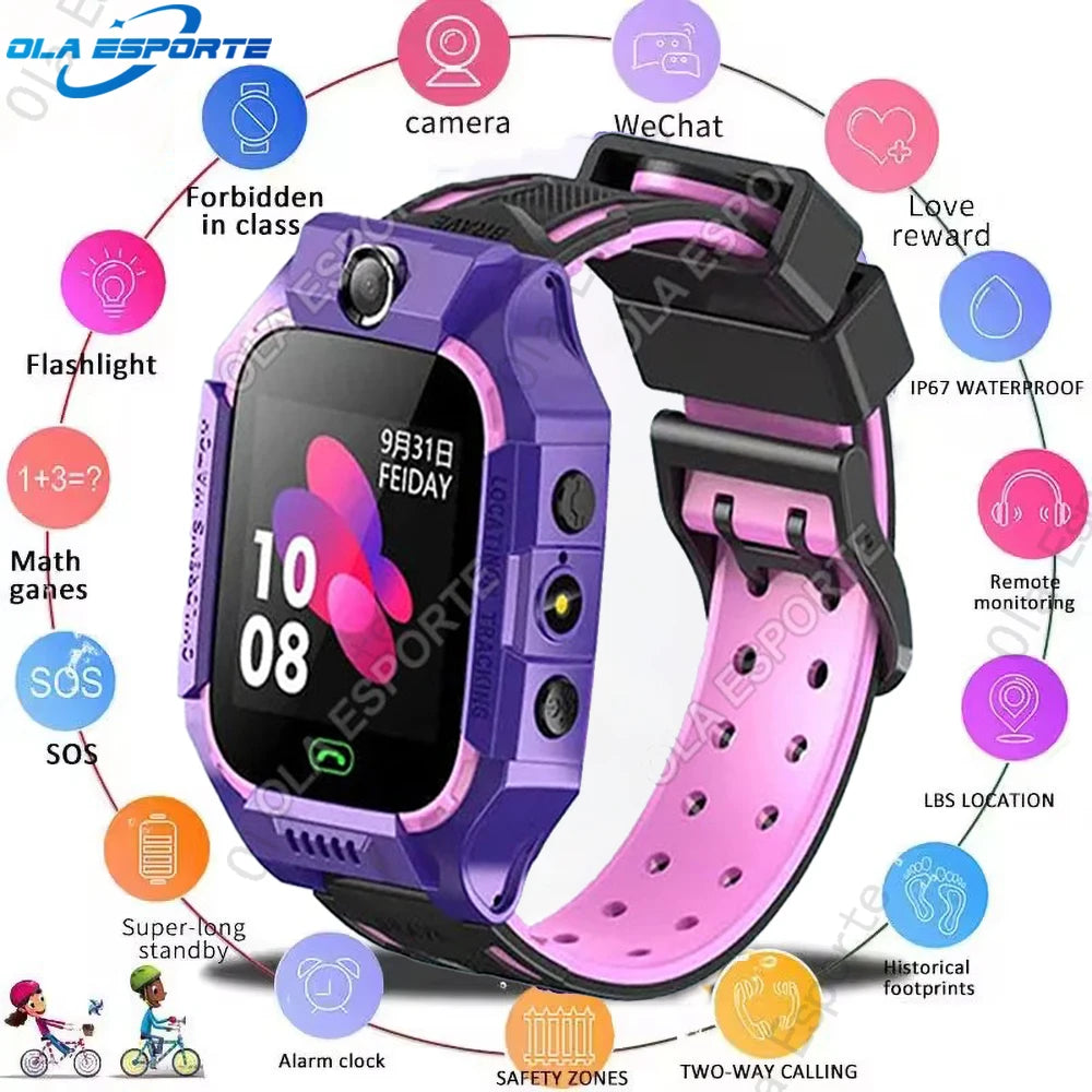 Kids GPS Smartwatch 2G SIM SOS Call IP67 Waterproof | Ages 3–12