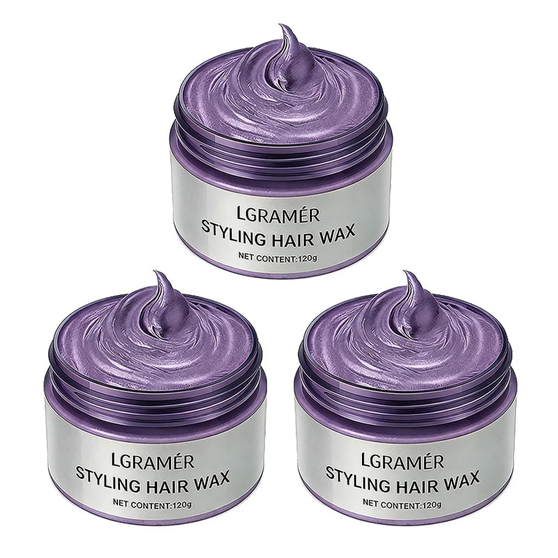 Temporary Hair Color Wax – 9 Shades | Silver Gray, Wine Red & More