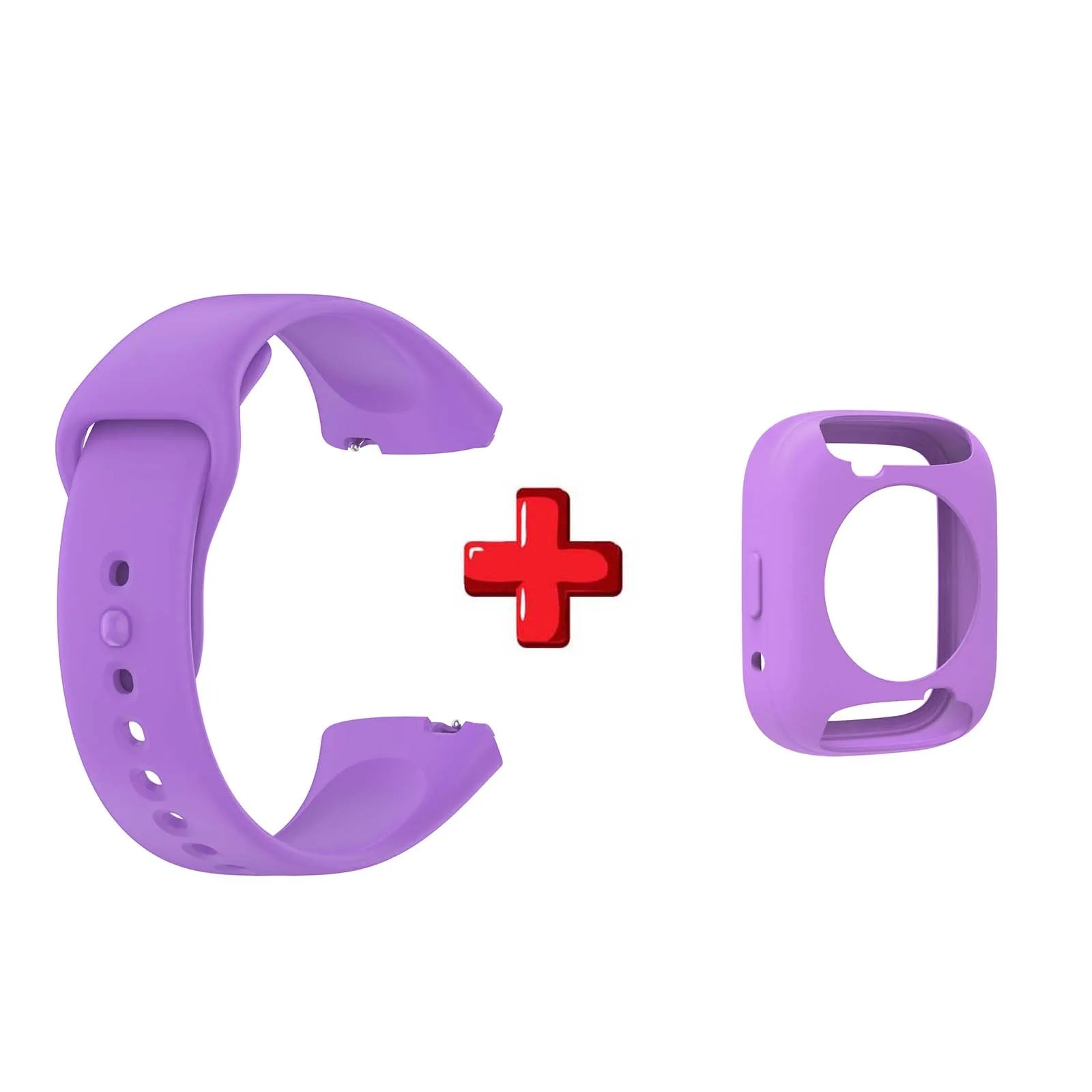 Silicone Strap & Case for Redmi Watch 3 Active / Lite – 22mm Smartwatch Band & Case Oasis Select PURPLE Redmi Watch 3 Active