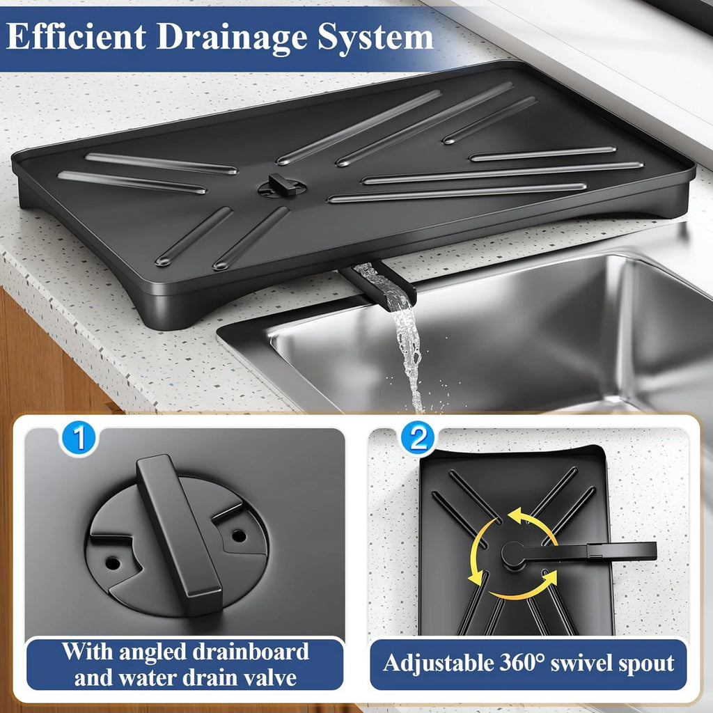 Dish Drying Rack for Kitchen Counter Large Dish Rack with Drainboard Rustproof Dish Drainer with Utensil Holder for Sink Oasis Select