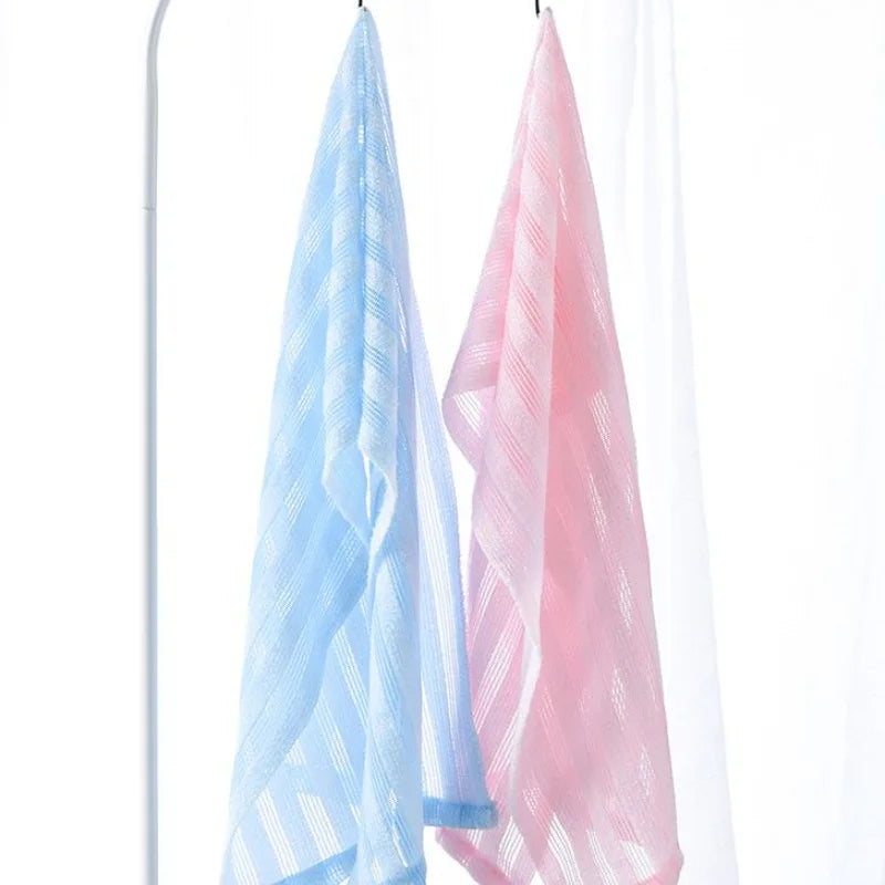 Exfoliating Scrub Bath Towel Body Back Wash Cloth Scrubber, Soft Shower Sponge Essential Bathroom Cleansing Accessories Oasis Select