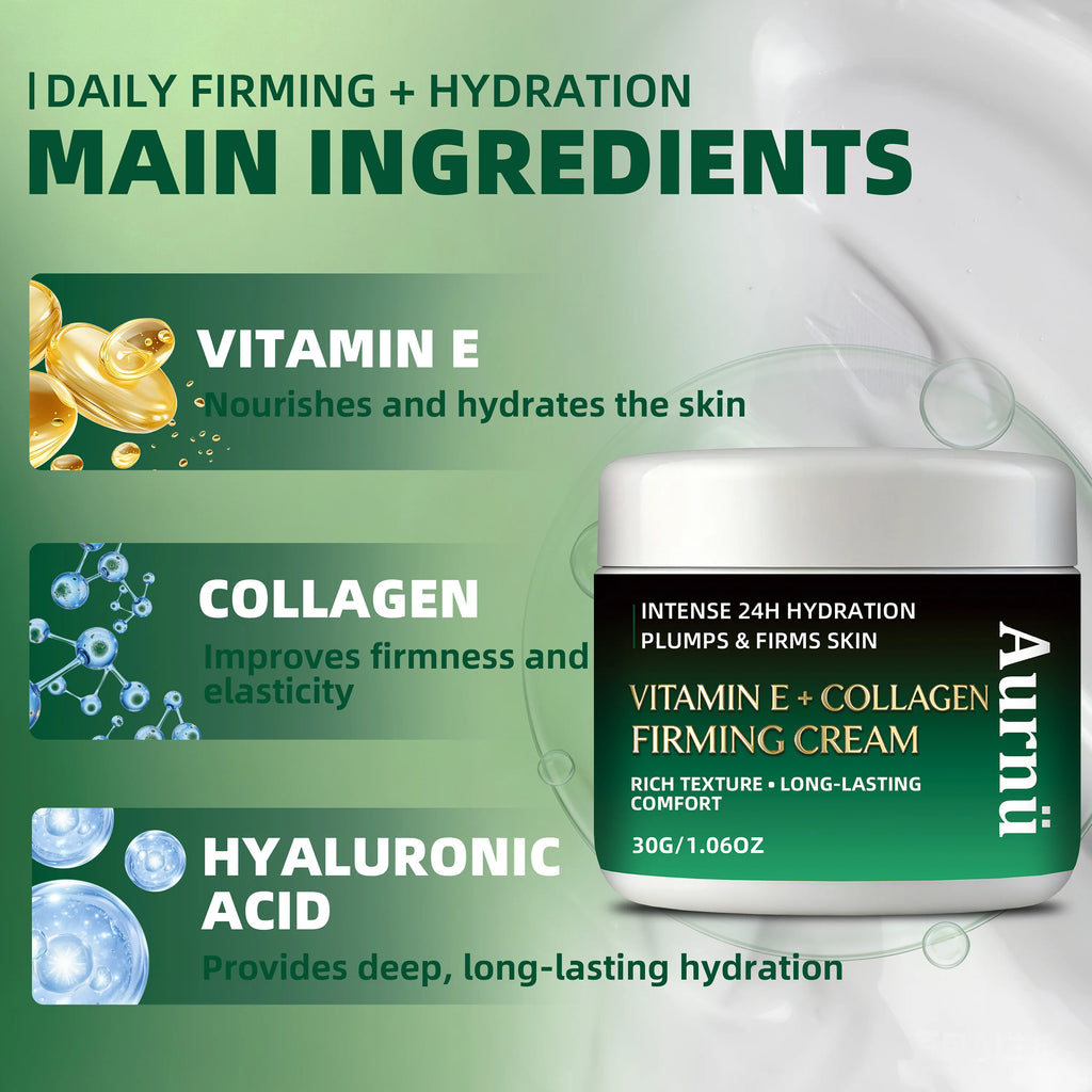 Aurnü Vitamin E Collagen Firming & Hydrating Face Cream Firming Face Cream Oasis Select
