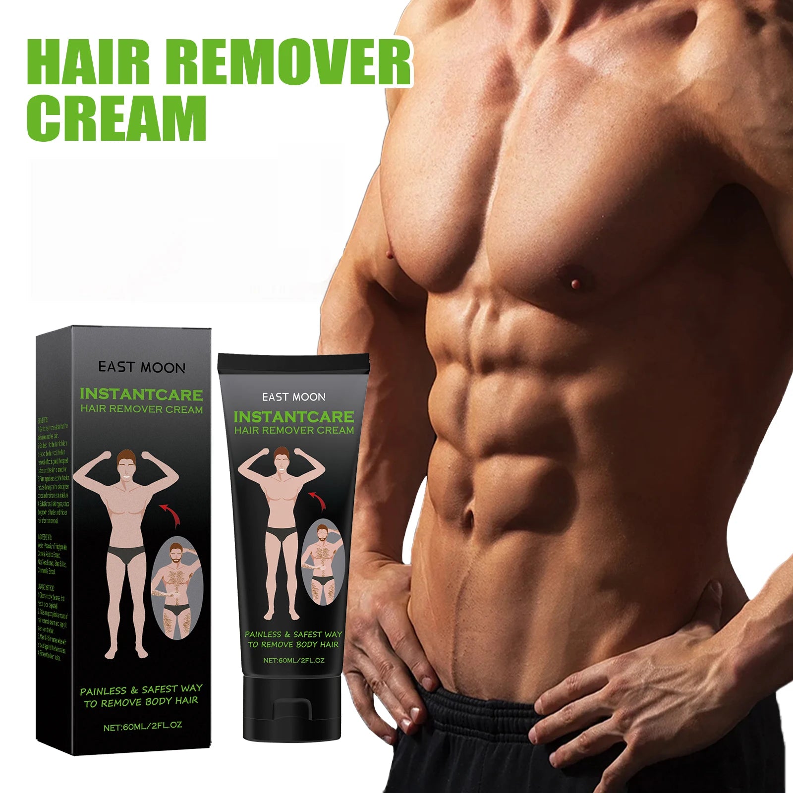 Hair Removal Cream Painless Beard Chest Hair Growth Inhibitor Mild Effective Armpit Leg Private Part Epilation Depilatory Cream Oasis Select