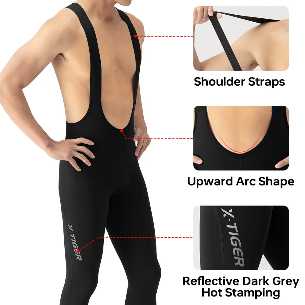 X-TIGER Cycling Pants Men's 120 High Density Padded Professional Cycling Bib Trousers Spring Autumn 8 Hours Bicycle Tights Oasis Select