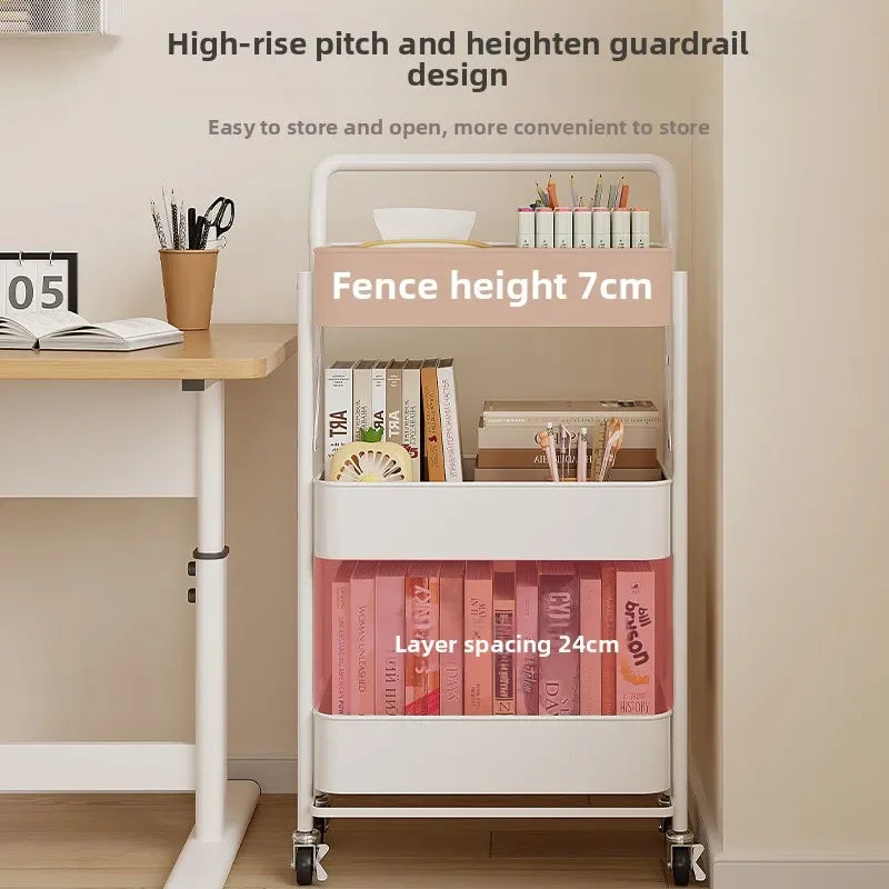 Multi-functional trolley rack household folding multi-layer carbon steel storage rack Oasis Select