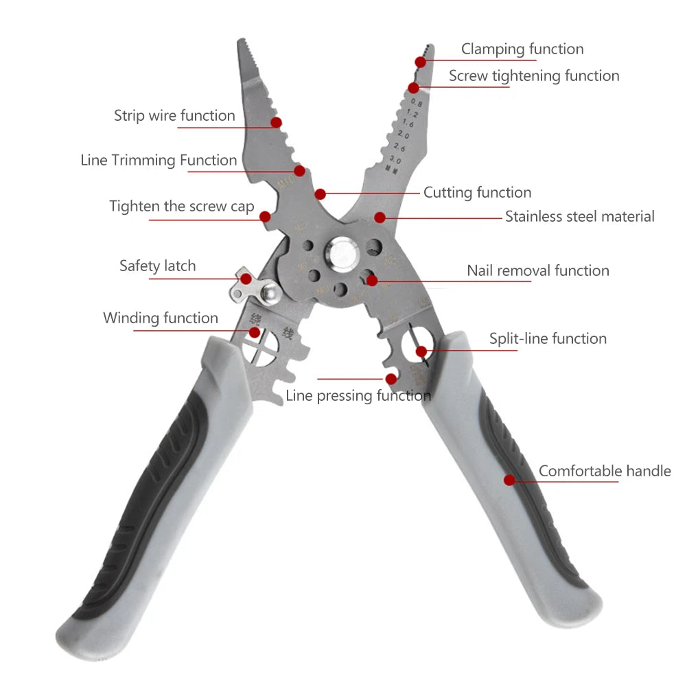 21-in-1 Wire Stripper Crimper Pliers – Adjustable Non-Slip