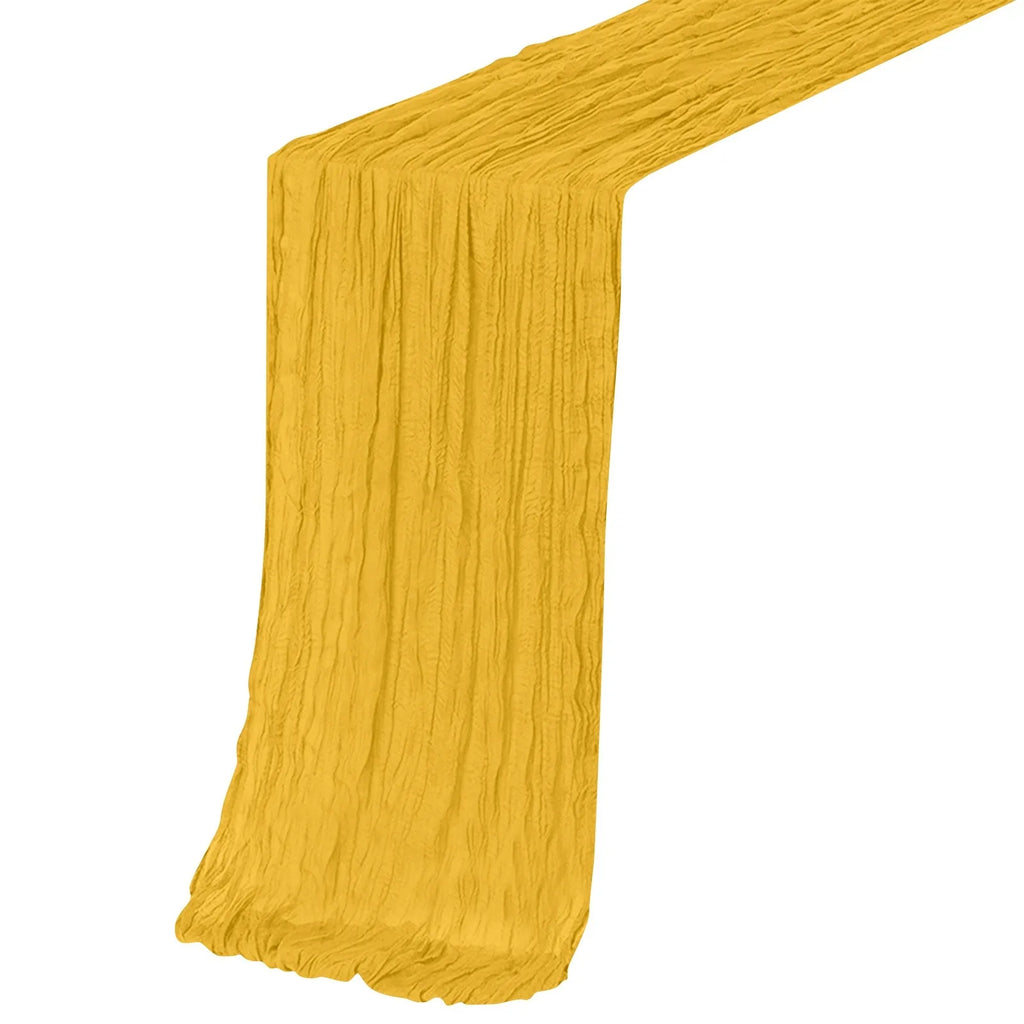Cheesecloth Gauze Table Runner – Wedding & Boho Party Décor Gauze Table Runner Oasis Select Yellow One Size