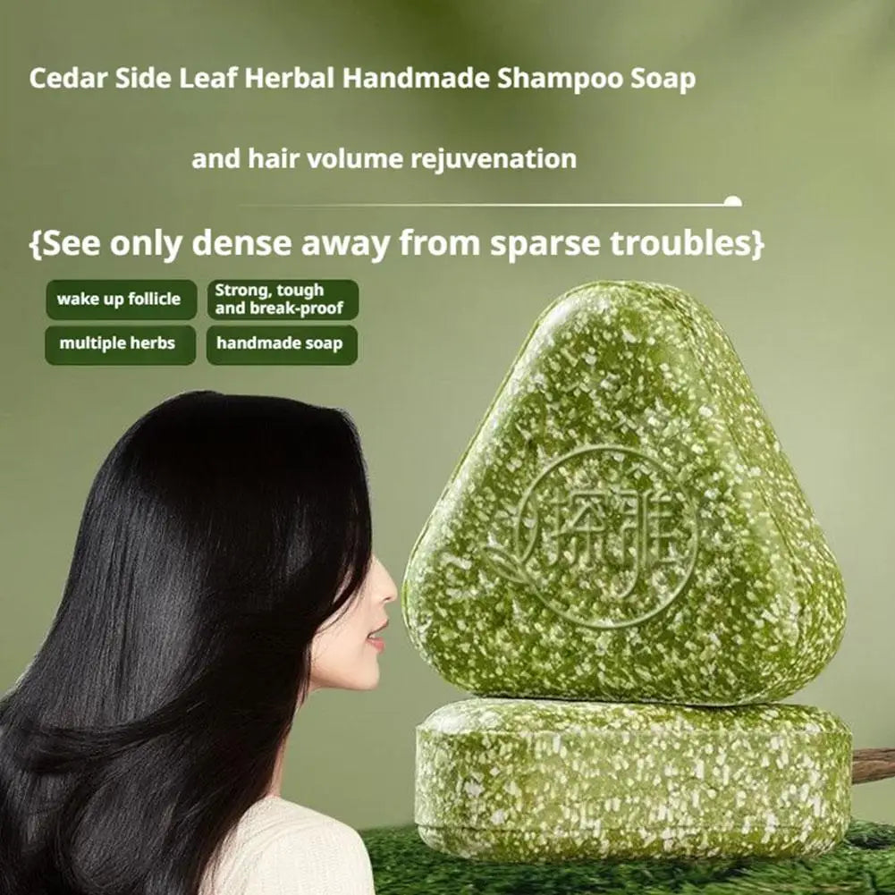1/3PCS Usman Grass & Platycladus Natural Herbal Shampoo Soap Strengthens Roots Controls Oil Cleanses Scalp Hair Growth Hair Soap Oasis Select