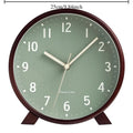Solid Wood Chinese Retro Clock New Desktop Decoration Living Room Silent Clock Placement Decoration Retro Clock Oasis Select 10inch light green