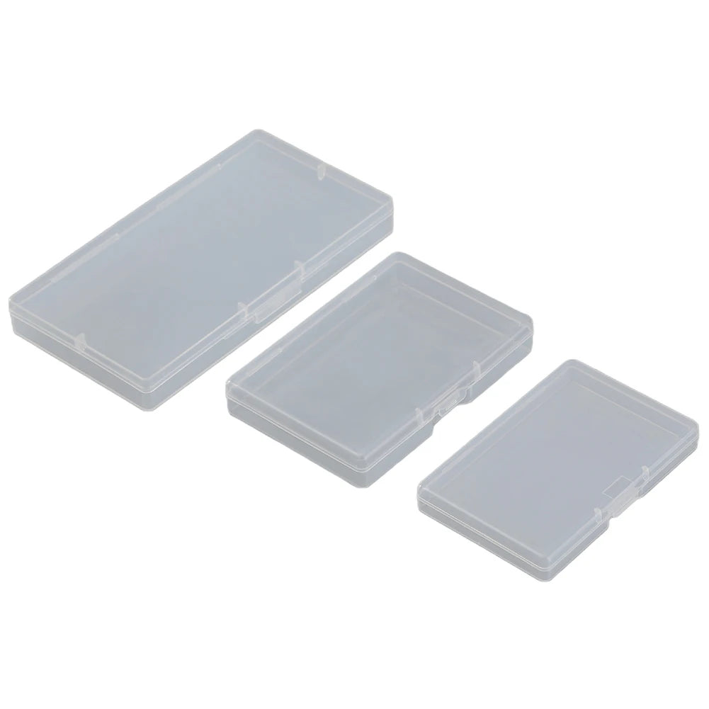 10pcs Transparent PP Rectangular Flat Box For Stationery Jewelry Fishing Gear Storage Container Organizer Case Oasis Select