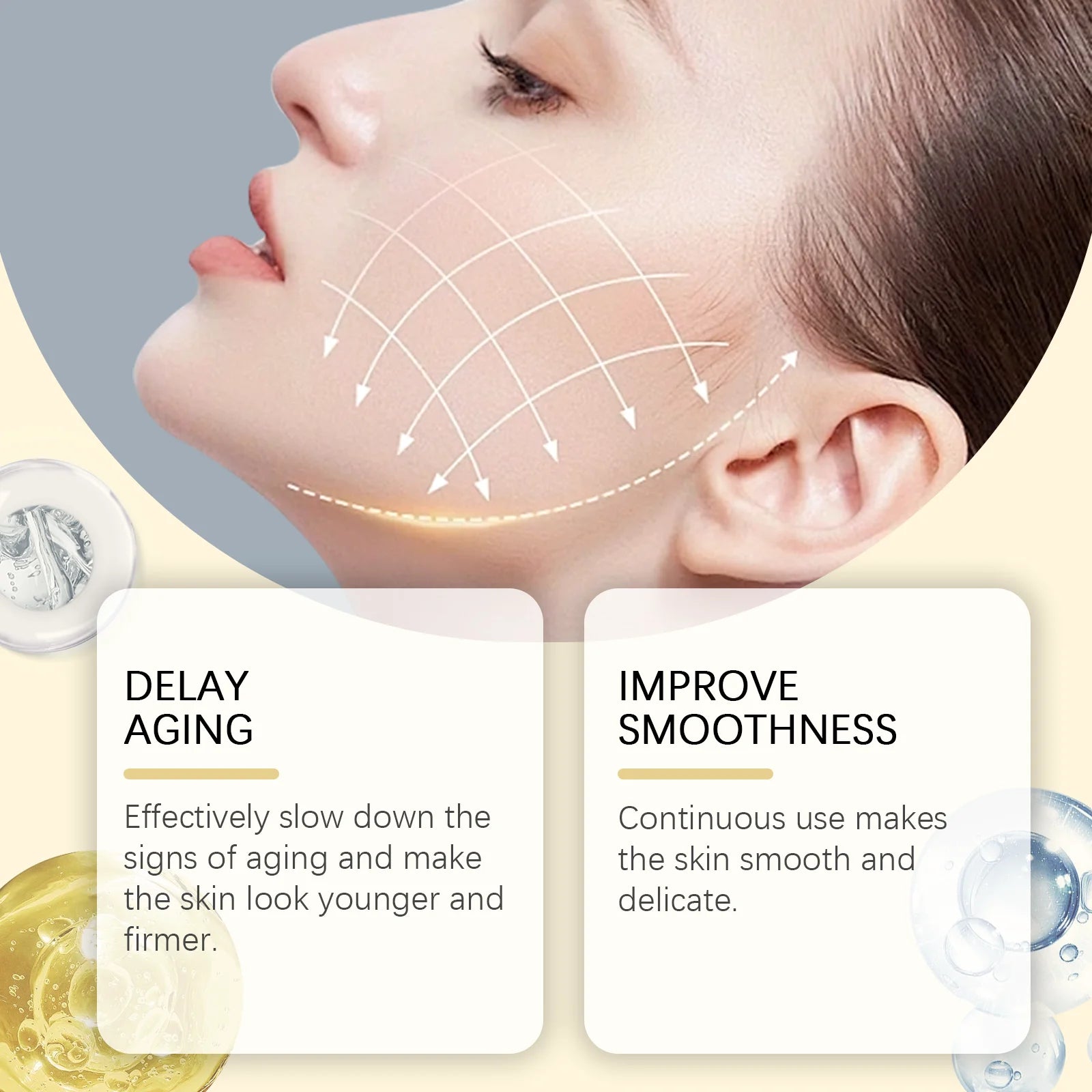 24k Gold Collagen Face Cream Lifting Firming Anti Wrinkle Fade Fine Lines Brightening Smooth Pores Hydrating Moisturizing Cream Oasis Select