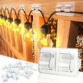 10pcs Hooks for Outdoor String Lights - Durable, Clear Self-Adhesive Clips for Christmas Light Hanging & Cable Management Oasis Select 10pcs
