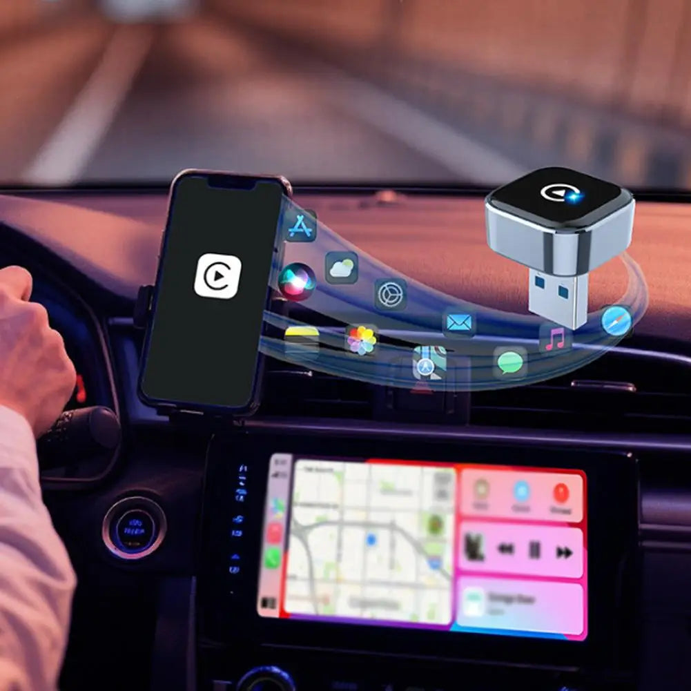 (2026 Upgraded) Wireless CarPlay Adapter for Apple iPhone ＆ Android Universal Plug and Play Connecter Car Accessories Oasis Select
