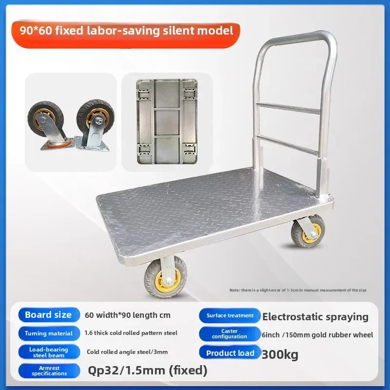 Multi-functional trolley flatbed trailer moving flatbed trailer trolley pulling load bearing folding trailer Oasis Select 90-60-6D
