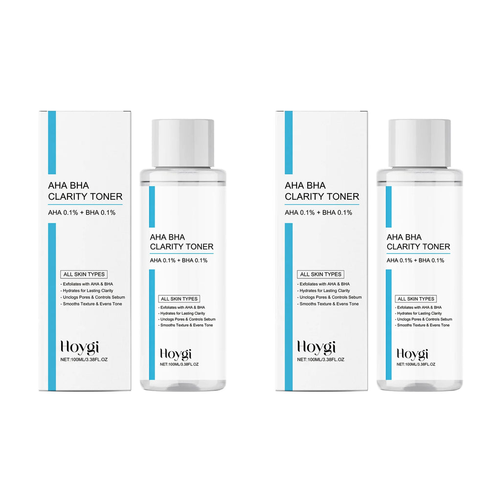 AHA BHA Toner Gentle Exfoliating Toner for Oily Skin Pore Refining Soothing Hydrating Facial Essence Daily Oil Control Skincare Oasis Select 2 x 100ml Boxed