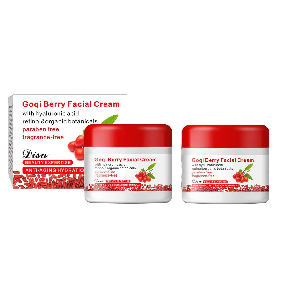 Wolfberry Goji Face Cream – Hyaluronic Acid Anti-Aging Moisturizer Anti-Aging Face Cream Oasis Select A-2PCS