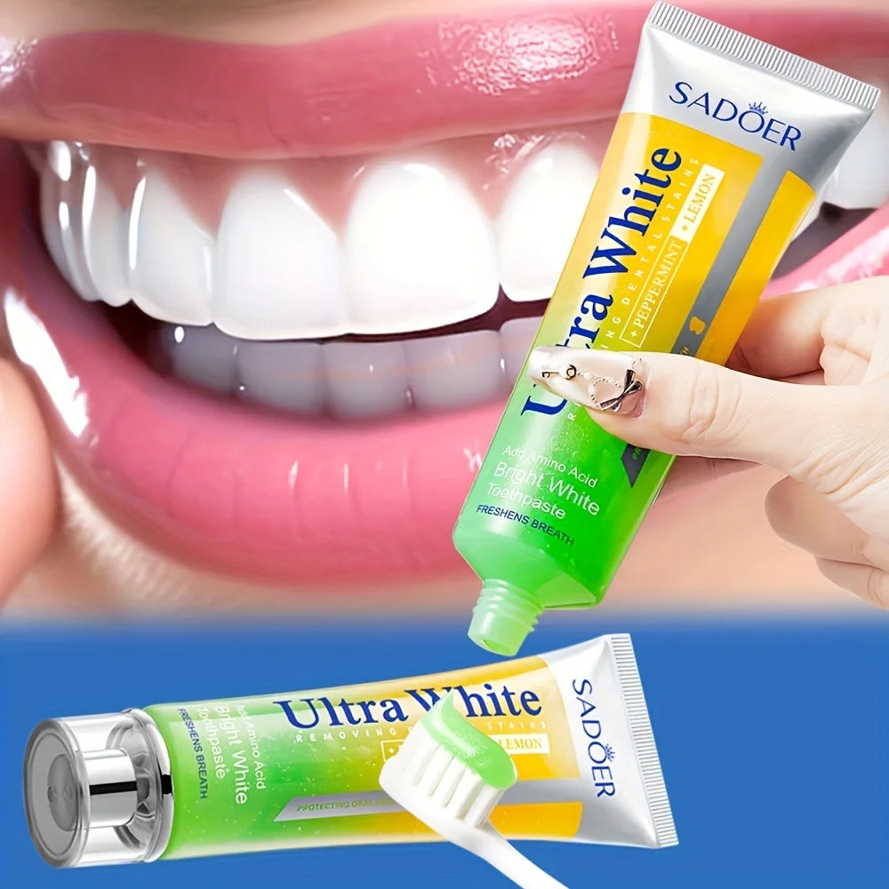 Lemon Mint Whitening Toothpaste | Fresh Breath Brightening 100g Whitening Toothpaste Oasis Select