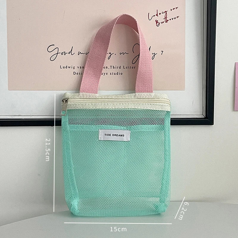 Portable Mesh Cosmetic Bag | Travel Toiletry & Makeup Organizer Cosmetic Travel Bag Oasis Select A2