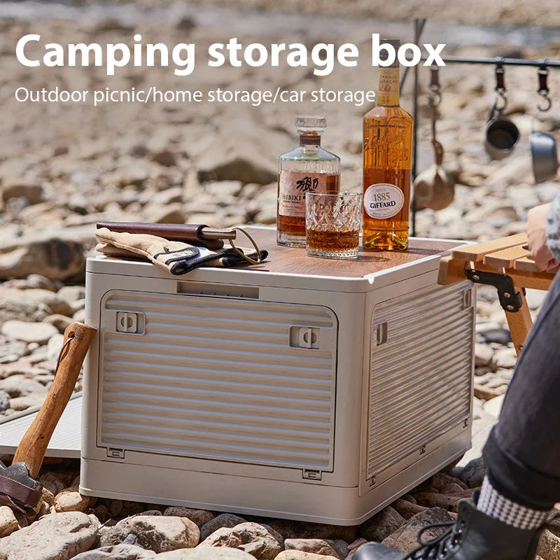Large Capacity Camping Storage Folding Box Fishing Camping Picnic Table Bench Car Outdoor Chopping Cutting Board Organizer Trunk Oasis Select