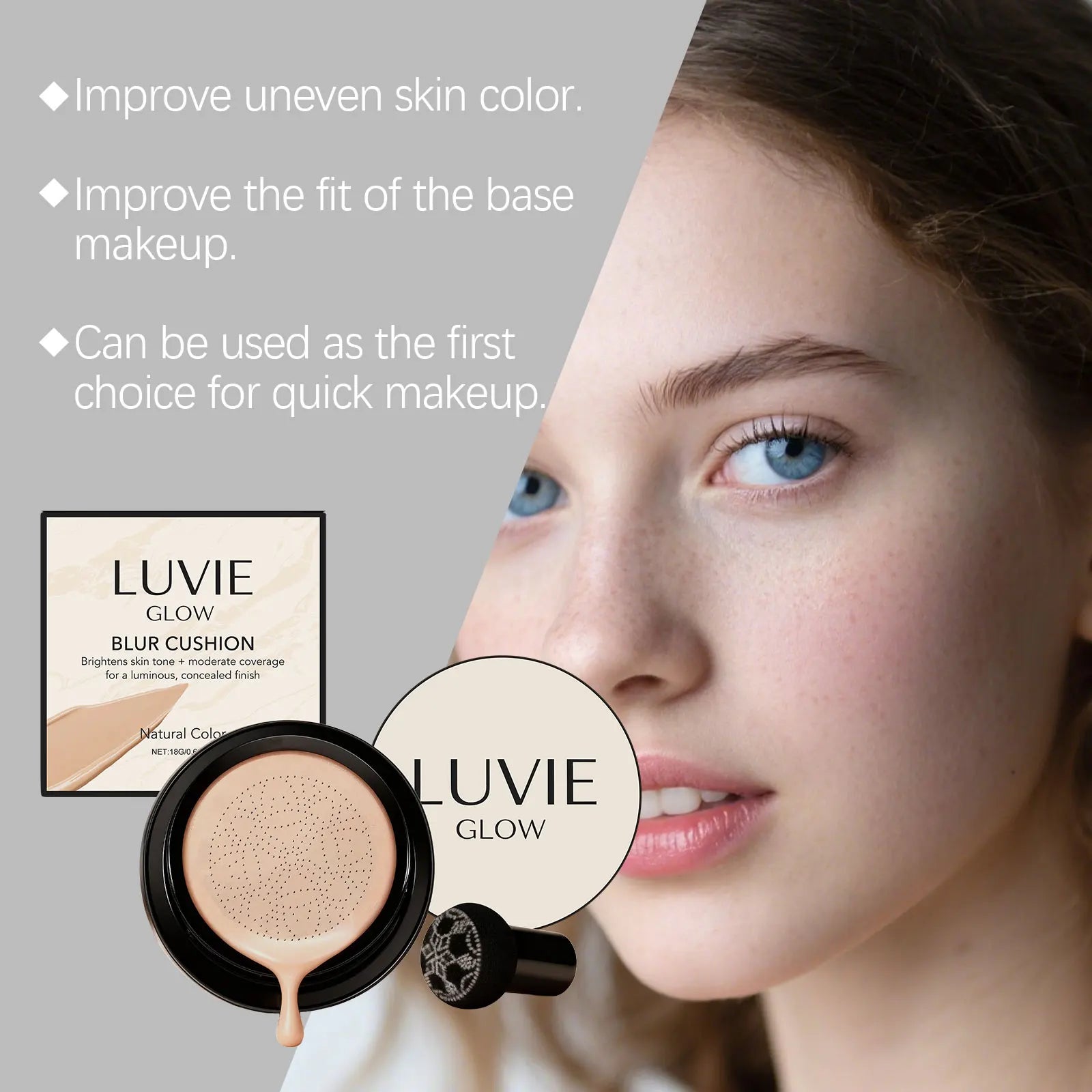 Mushroom Head Air Cushion CC Cream – Waterproof & Oil Control Air Cushion Foundation Oasis Select