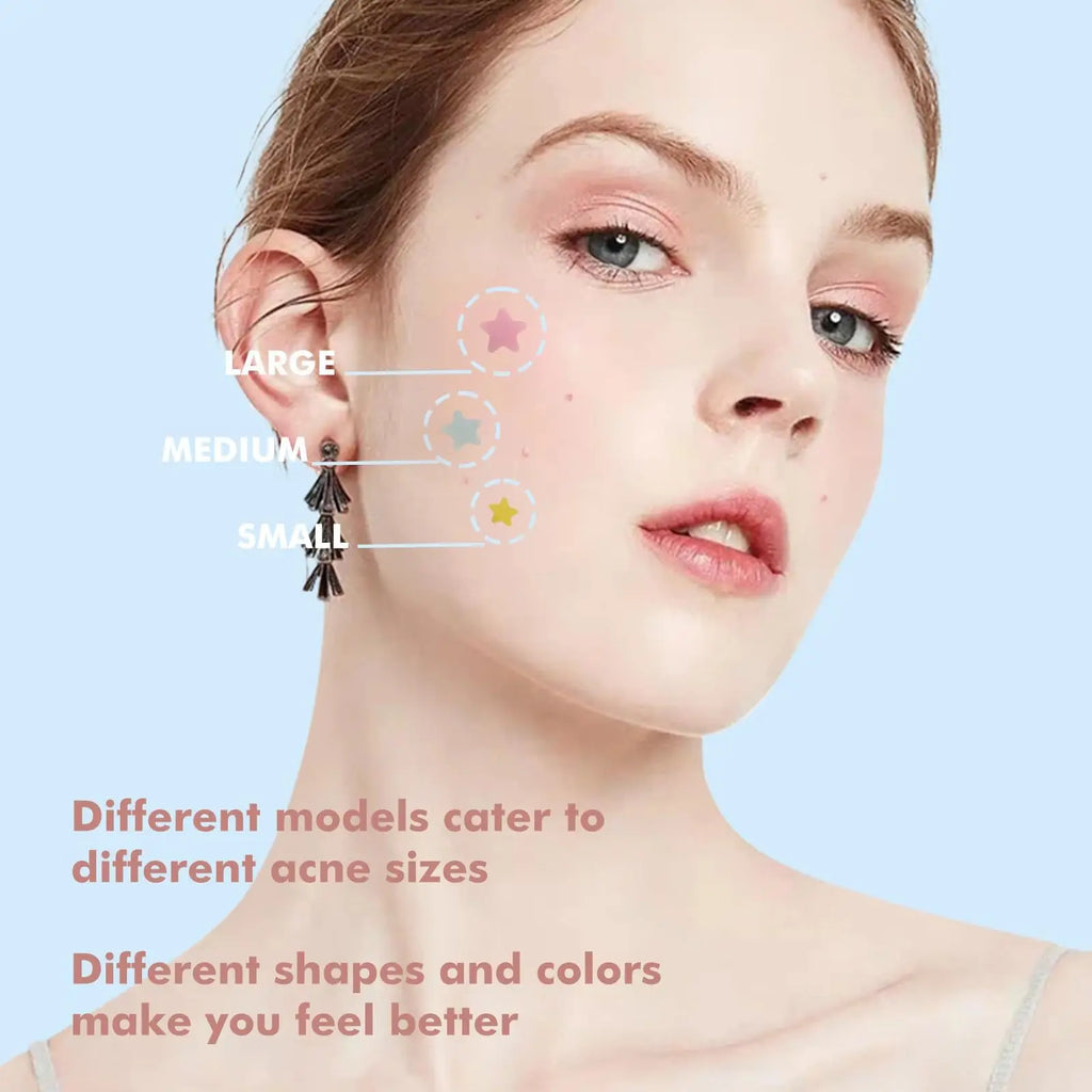 200 hydrogel star shaped acne patches - alcohol free, non irritating acne patches for men and women, suitable for all skin types Oasis Select