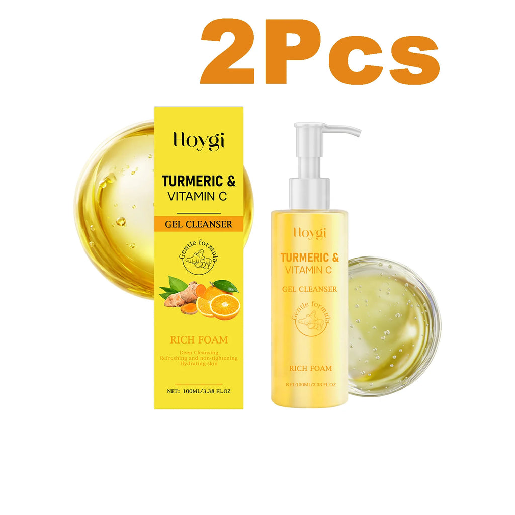 Turmeric Vitamin C Facial Cleanser Cleansing Refreshing Moisturizing for Soft Smooth Skin Purifying Brightening Facial Cleanser Oasis Select 2 x 100ml Boxed