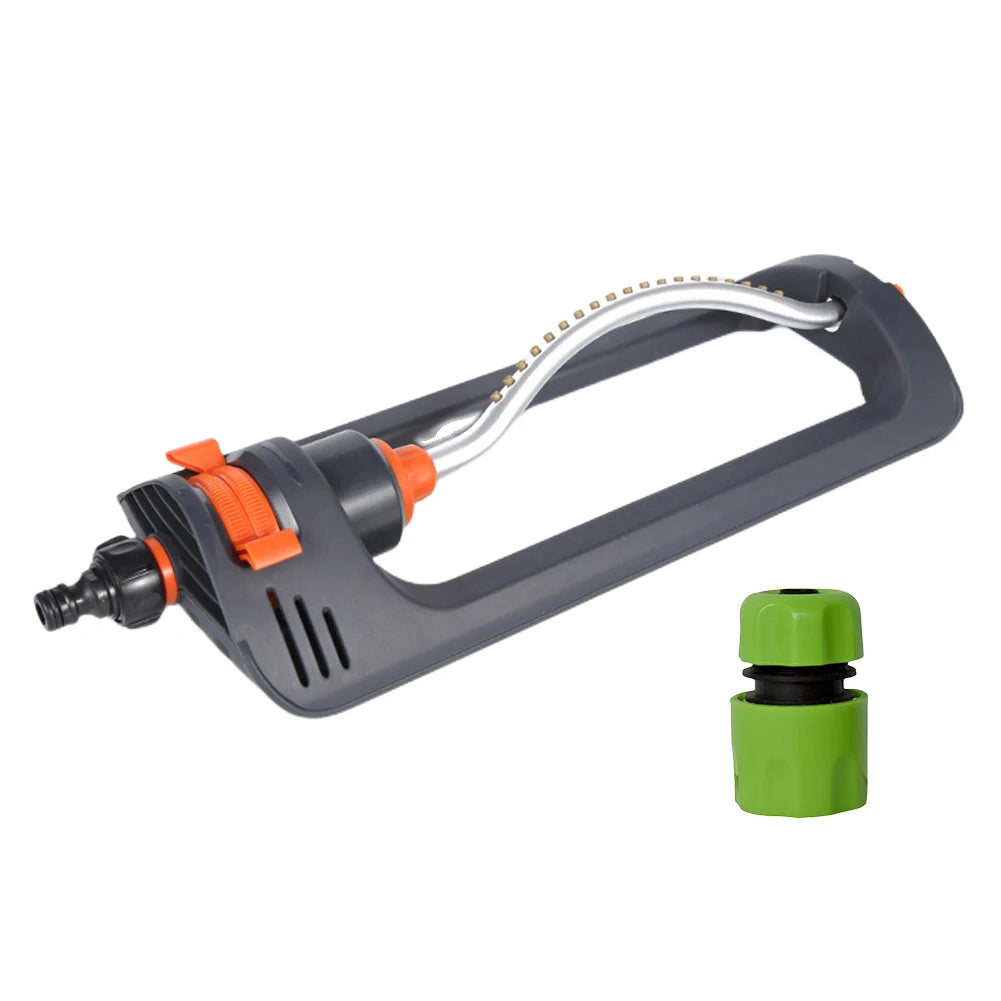 Aluminum Tube Swing Sprinkler 19 Hole Nozzles Irrigation Sprinkler with 1/2in Connector for Cooling Lawn/Agriculture Irrigation Oasis Select Green spain