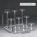 1pc transparent acrylic jewelry display rack bracelet/watch/perfume transparent elevated rack jewelry and cosmetics storage rack Oasis Select 9digit-Transparent