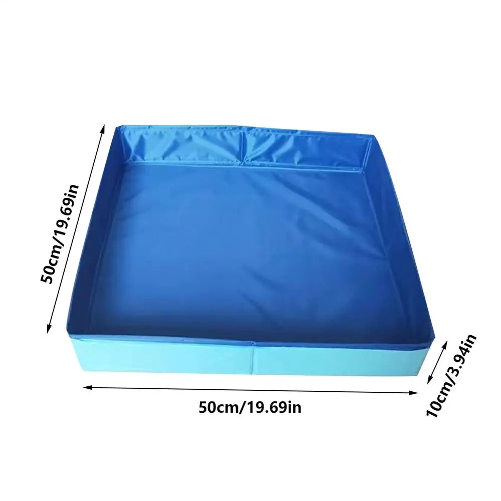 Dog Kiddie Pool PVC Folding Swimming Pool For Dog Non-Inflatable Save Space Pet Puppy Bathing Tub For Puppy Cats Other Animals Oasis Select Blue