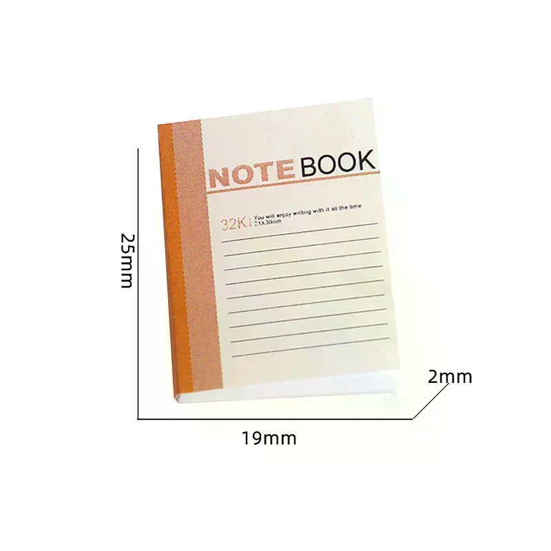 4Pcs 1/12 Dollhouse Mini Notebook Exercise Book Model Dollhouse Study Decoration Dolls House School Stationery Accessories Oasis Select